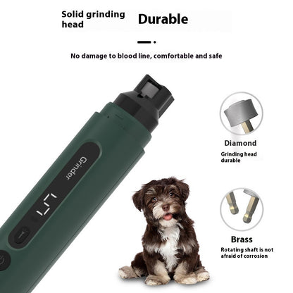 PetCarePlusShop®|Rechargeable Dog Nail Grinder with 5-Speed Setting | Super Quiet Pet Nail Trimmers