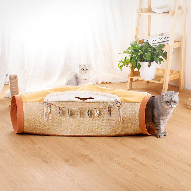 PetCarePlusShop®|Four Seasons Universal Cat Tunnel Cat Bed