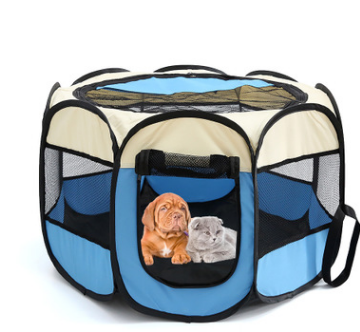 PetCarePlusShop®|Foldable Octagonal Pet Fence | Waterproof 600D Oxford Cloth | Cat & Dog Cage