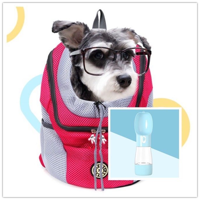 PetCarePlusShop®|Double Shoulder Dog Carrier Backpack for Travel