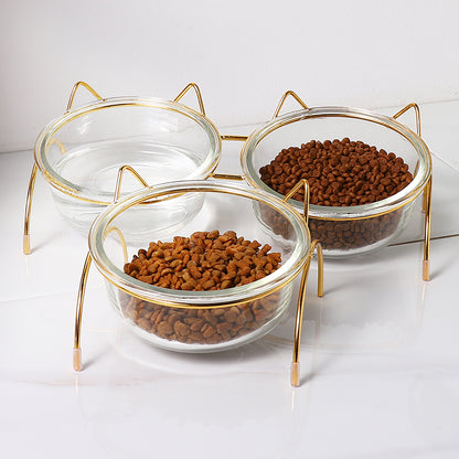 PetCarePlusShop®|Premium Glass Cat Bowl