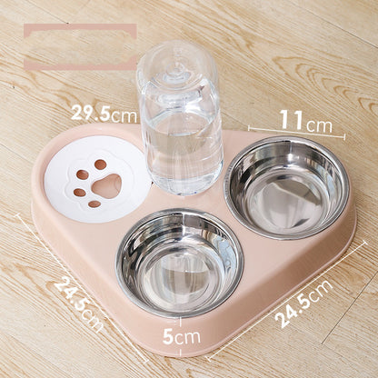 PetCarePlusShop®|3-in-1 Pet Feeder Bowl Set with Water Bottle