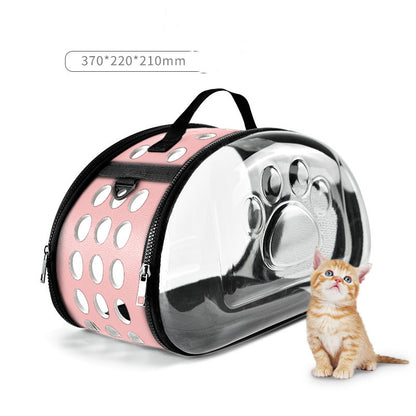 PetCarePlusShop®|Foldable Breathable Cat Bag: Portable Pet Carrier for Outdoor Travel