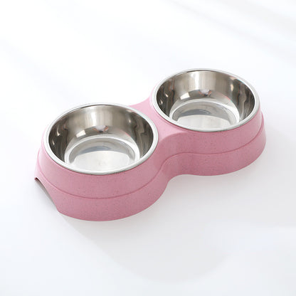 PetCarePlusShop®| Double Stainless Steel Pet Bowls: Food and Water Feeder