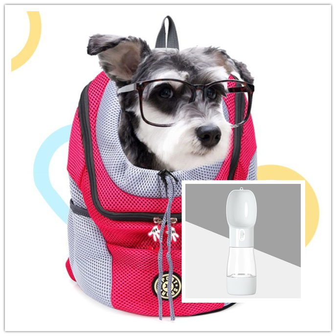 PetCarePlusShop®|Double Shoulder Dog Carrier Backpack for Travel