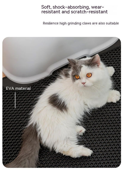 PetCarePlusShop®|Anti-Splash Double Layer Cat Toilet Mat - Pet-Friendly EVA Basin Mat