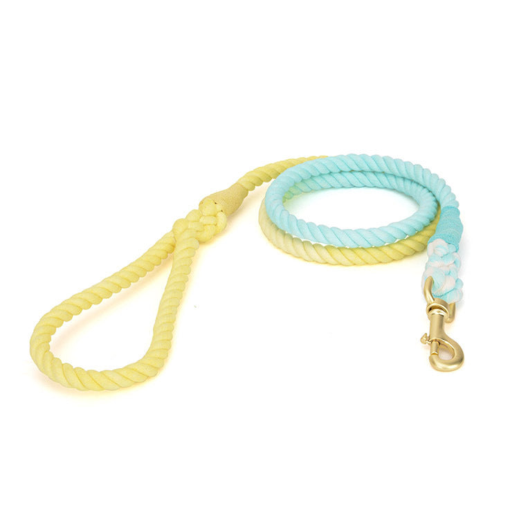 PetCarePlusShop®| Knitted Leather +Cotton Dog Traction Rope: Walks Made Easy