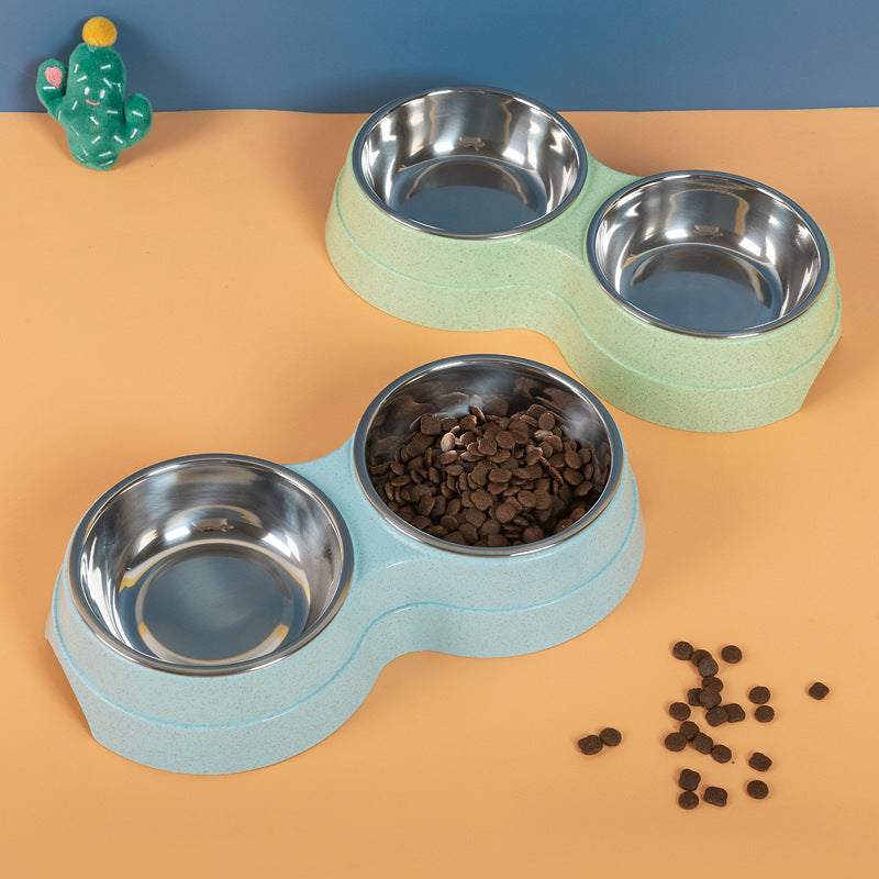 PetCarePlusShop®| Double Stainless Steel Pet Bowls: Food and Water Feeder