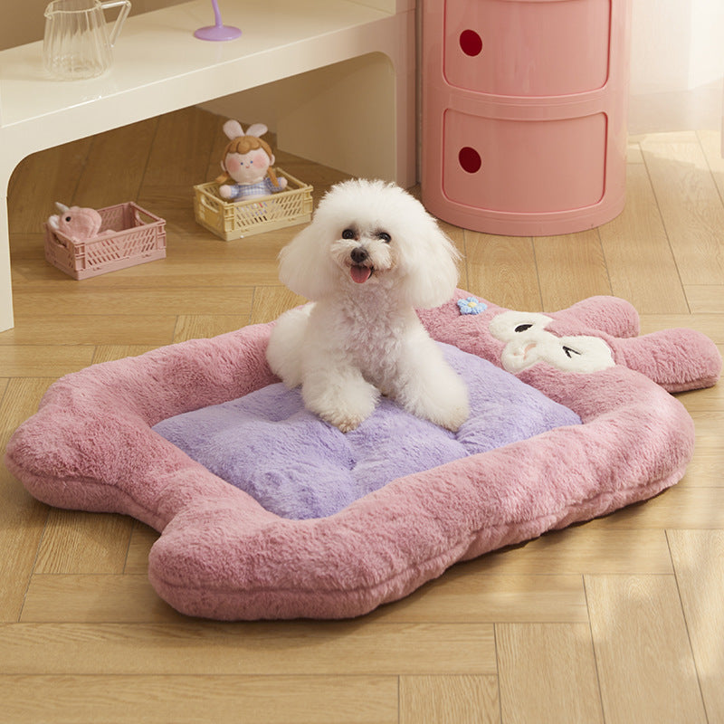 PetCarePlusShop®|Cozy Pet Bed Mat: Universal Thickened Fleece-lined Comfort for Cats & Dogs