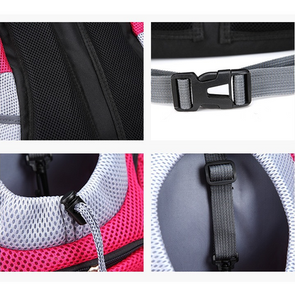 PetCarePlusShop®|Double Shoulder Dog Carrier Backpack for Travel