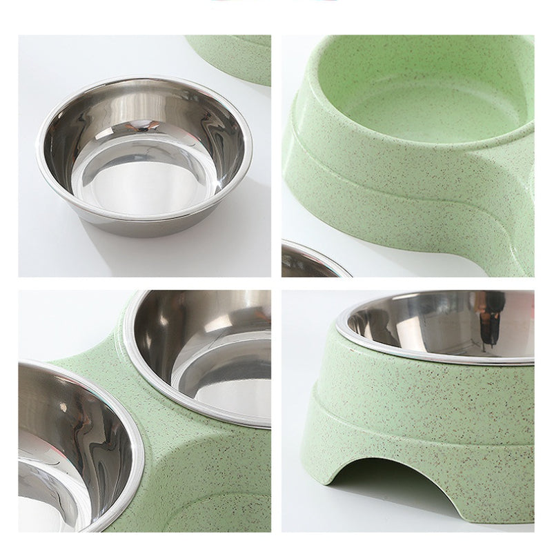 PetCarePlusShop®| Double Stainless Steel Pet Bowls: Food and Water Feeder