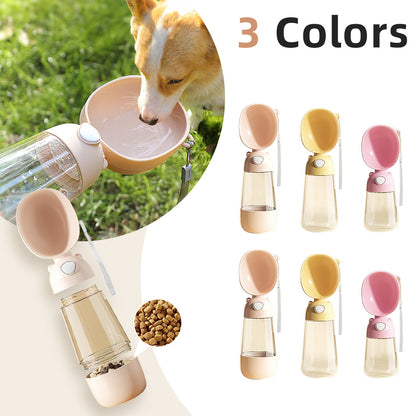 PetCarePlusShop®|Portable Dog Water Bottle & Food Container - Outdoor Pet Travel Feeder & Dispenser