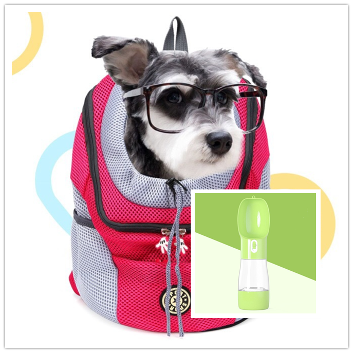 PetCarePlusShop®|Double Shoulder Dog Carrier Backpack for Travel