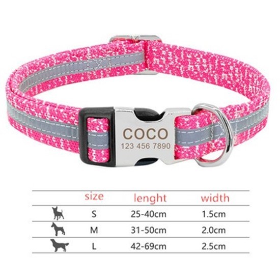 PetCarePlusShop®|Adjustable Dog Collar with Custom Pet ID Tag for Puppies and Cats