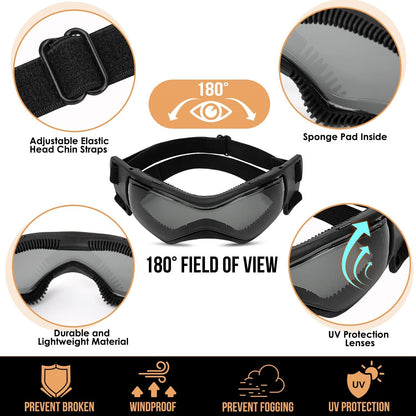 PetCarePlusShop®|Adjustable Dog Helmet & Goggles Set for Safety and Style