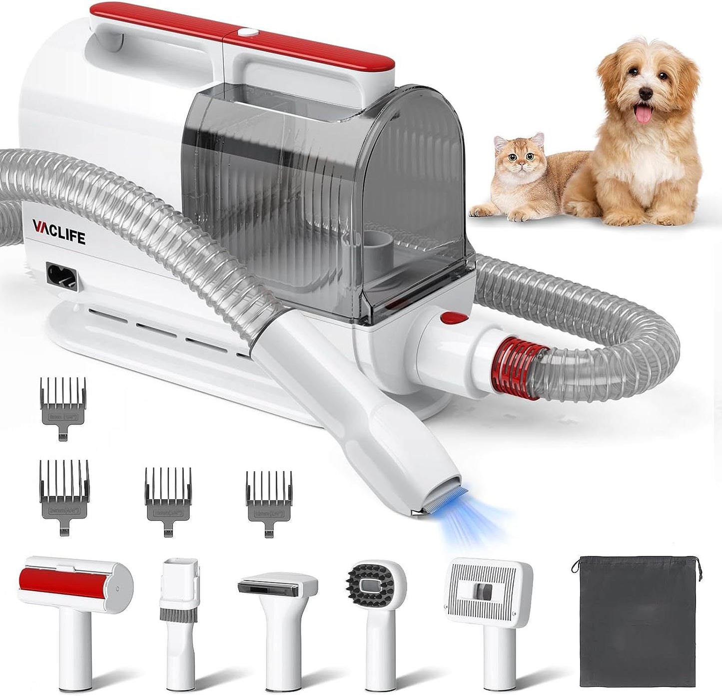 PetCarePlusShop®|Pet Hair Vacuum & Grooming Kit: Complete Solution for Shedding Dogs & Cats