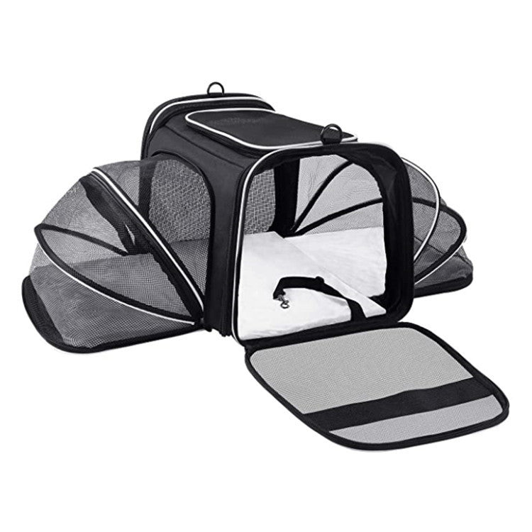 PetCarePlusShop®| Airline Approved Expandable Pet Carrier - Soft Travel Bag for Dogs and Cats