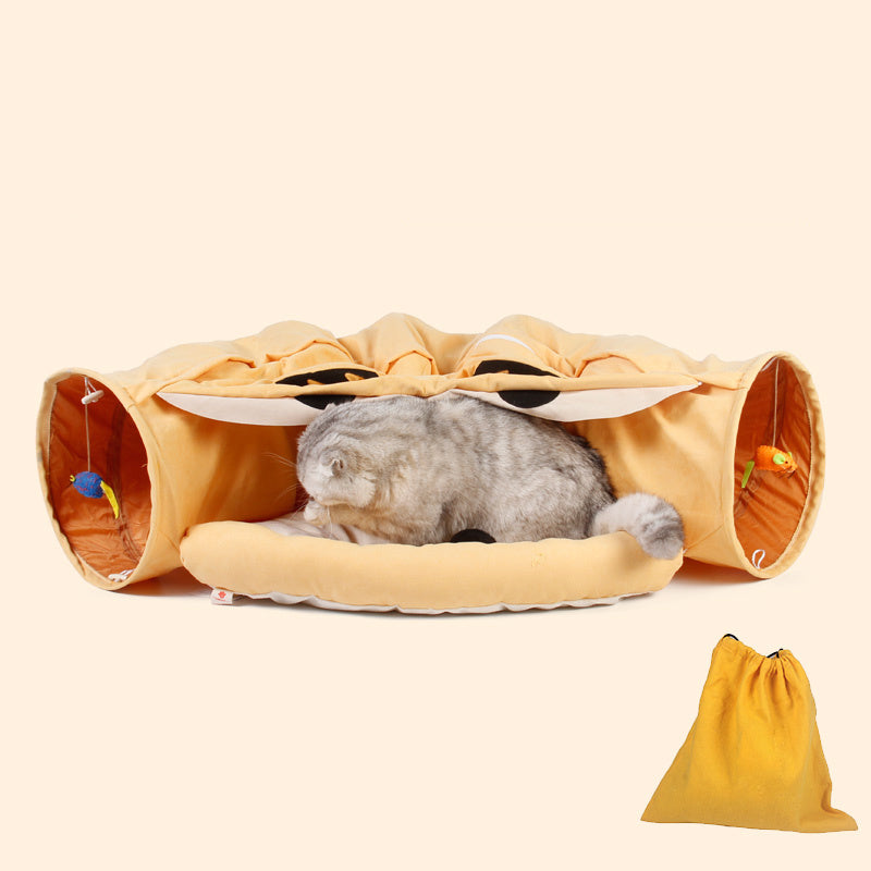 PetCarePlusShop®|Four Seasons Universal Cat Tunnel Cat Bed