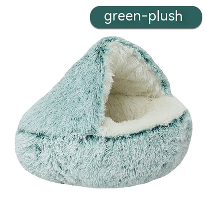 PetCarePlusShop®| Cozy Haven:Semi-Enclosed Pet Bed House