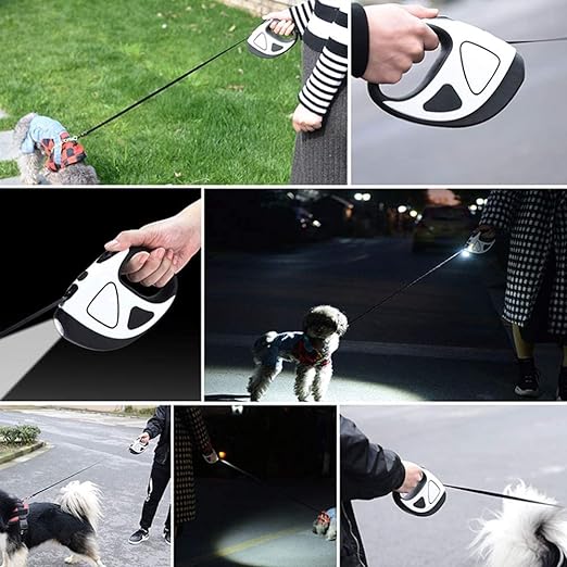 PetCarePlusShop®|Extendable Retractable Dog Leash with LED Flashlight