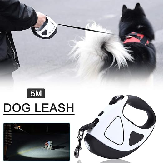 PetCarePlusShop®|Extendable Retractable Dog Leash with LED Flashlight