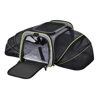 PetCarePlusShop®| Airline Approved Expandable Pet Carrier - Soft Travel Bag for Dogs and Cats