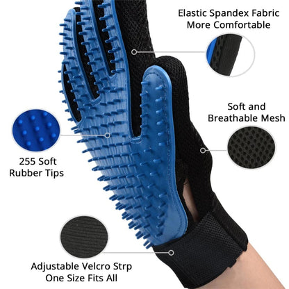 PetCarePlusShop®|Pet Grooming Glove: Gentle Deshedding Brush for Dogs & Cats