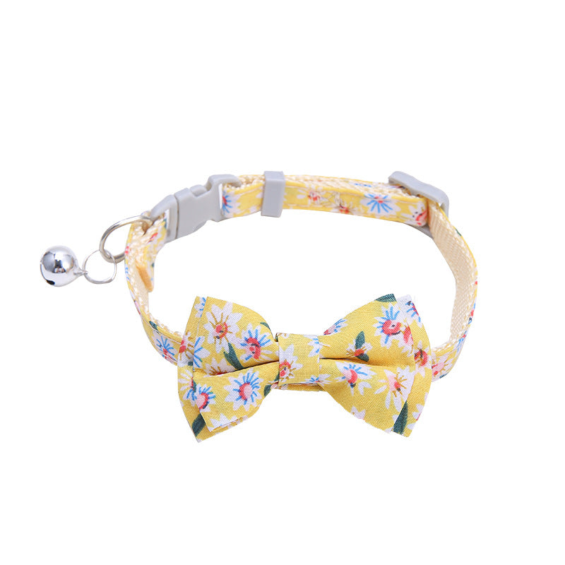 PetCarePlusShop®|  Plaid Bow Tie Collar Necklace With Bell