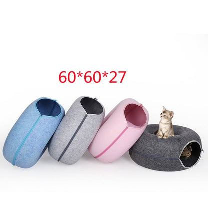 PetCarePlusShop®|Soft Cat Tunnel: Cozy Hideaway for Feline Fun and Comfort