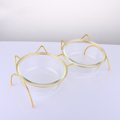 PetCarePlusShop®|Premium Glass Cat Bowl