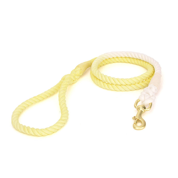 PetCarePlusShop®| Knitted Leather +Cotton Dog Traction Rope: Walks Made Easy