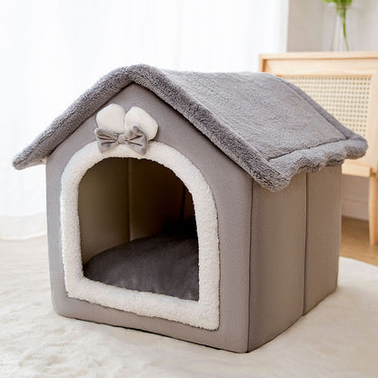 PetCarePlusShop®| Foldable Dog House Kennel Bed Mat