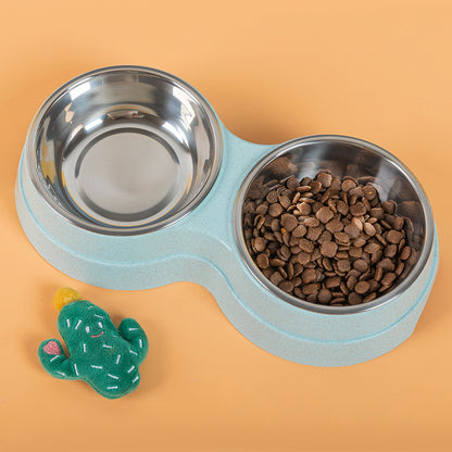 PetCarePlusShop®| Double Stainless Steel Pet Bowls: Food and Water Feeder