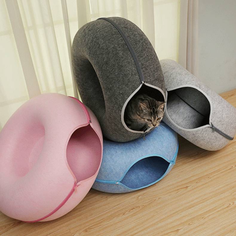 PetCarePlusShop®|Soft Cat Tunnel: Cozy Hideaway for Feline Fun and Comfort