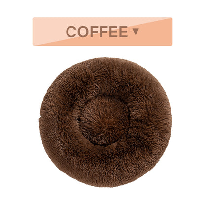 PetCarePlusShop®| Fluffy Donut Dog Bed