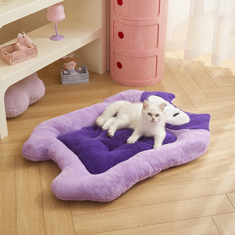 PetCarePlusShop®|Cozy Pet Bed Mat: Universal Thickened Fleece-lined Comfort for Cats & Dogs