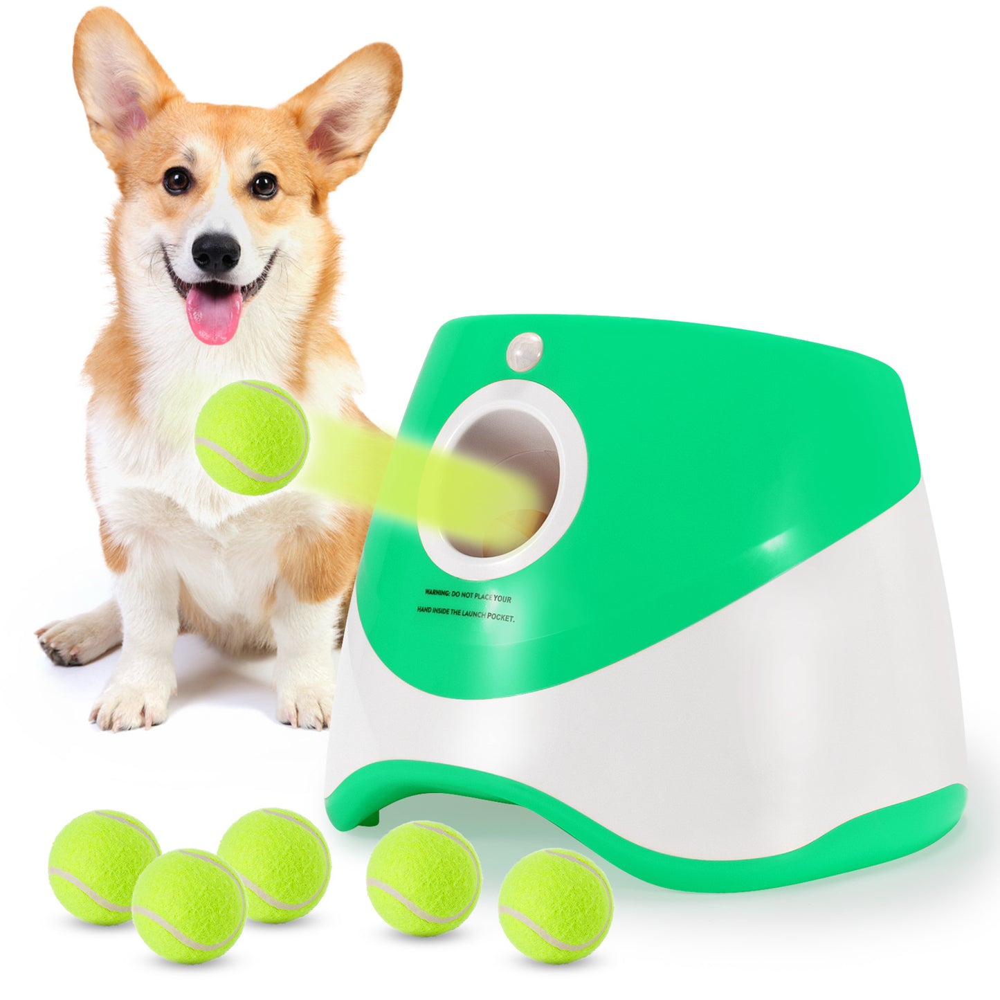 PetCarePlusShop®| Automatic Pet Tennis Launcher Toy