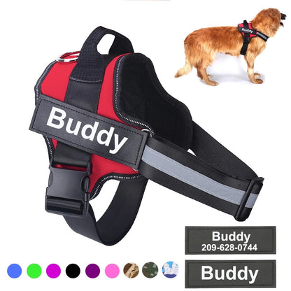 PetCarePlusShop®|Customizable Reflective Dog Harness | Adjustable Vest for Small & Large Dogs