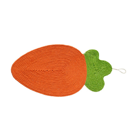 PetCarePlusShop®| Watermelon Cat Linen Mat with Sisal Claw Board