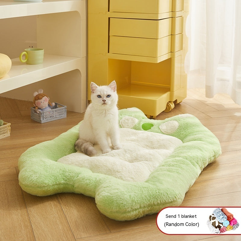 PetCarePlusShop®|Cozy Pet Bed Mat: Universal Thickened Fleece-lined Comfort for Cats & Dogs