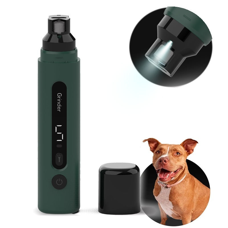 PetCarePlusShop®|Rechargeable Dog Nail Grinder with 5-Speed Setting | Super Quiet Pet Nail Trimmers