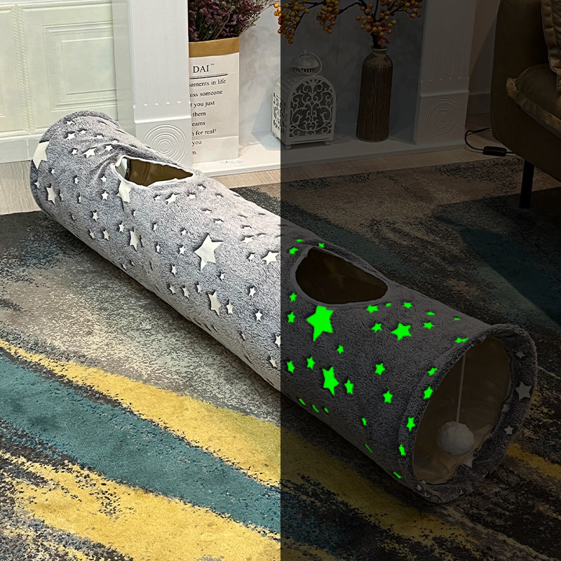 PetCarePlusShop®|Glow In The Night Of Rolling Dragon Cat Tunnel