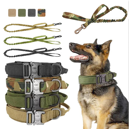 PetCarePlusShop®| Military Tactical Dog Collar & Leash Set