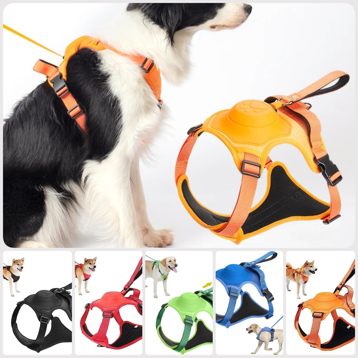 PetCarePlusShop®|Adjustable Explosion-proof Dog Harness Vest for Outdoor Training