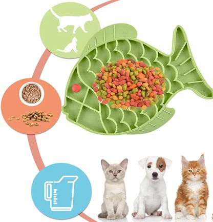 PetCarePlusShop®|Slow Feeder Silicone Lick Mat for Cats & Dogs