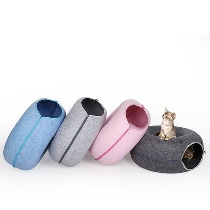 PetCarePlusShop®|Soft Cat Tunnel: Cozy Hideaway for Feline Fun and Comfort