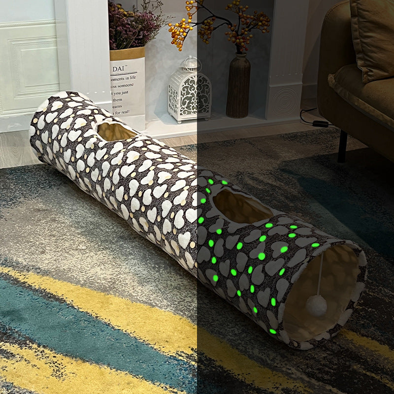 PetCarePlusShop®|Glow In The Night Of Rolling Dragon Cat Tunnel